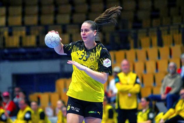 Guro Nestaker (Dortmund) Handball Frauen 1.Bundesliga 2025 26 BSV Sachsen Zwickau - Borussia Dortmund 29:30 am 28.1.2026 in der Sparkassen-Arena Zwickau BSV Sachsen Zw ickau - Borussia Dortmund