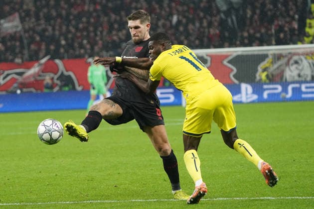 Fussball, UEFA Champions League 2025 2026, Bayer 04 Leverkusen vs FC Villarreal 28.01.2026 Bayarena Leverkusen, Robert Andrich, Bayer 04 Leverkusen , Thomas Teye Partey, FC Villarreal, ,