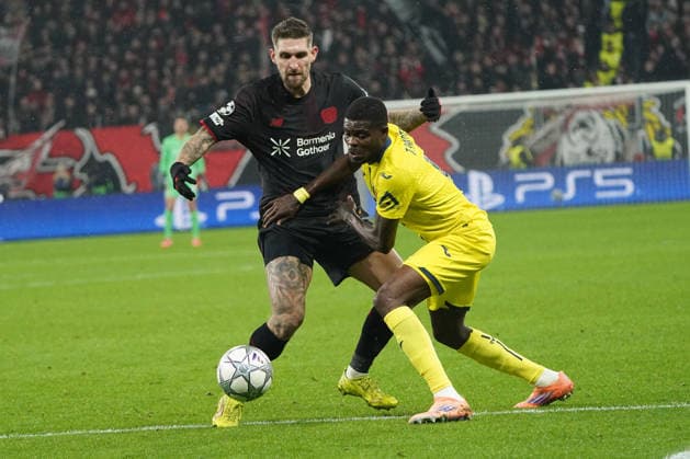 Fussball, UEFA Champions League 2025 2026, Bayer 04 Leverkusen vs FC Villarreal 28.01.2026 Bayarena Leverkusen, Robert Andrich, Bayer 04 Leverkusen Thomas Teye Partey, FC Villarreal
