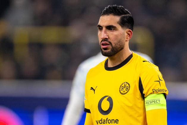 DORTMUND, GERMANY - JANUARY 28: Emre Can of Borussia Dortmund looks on during the UEFA Champions League 2025 26 League Phase MD8 match between Borussia Dortmund and FC Internazionale Milano at BVB Stadion Dortmund on January 28, 2026 in Dortmund, Germany. (Photo by Rene Nijhuis) SPO  Copyright: xRenexNijhuis