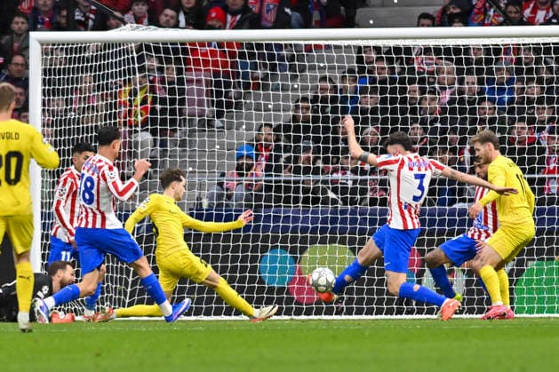 January 29, 2026, Madrid, Madrid, Spain: HAKON EVJEN of F. K. Bodo Glimt shoots for goal during the Champions League match, league match 8 between ATLETICO DE MADRID and F. K. BODO GLIMT, held on January 28, 2026, at the Riad Air Metropolitano, Madrid, Spain. Madrid Spain - ZUMAc312 20260129_zsp_c312_022 Copyright: xOscarxManuelxSanchezx