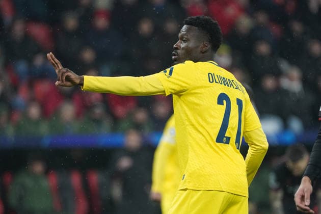 Fussball, UEFA Champions League 2025 2026, Bayer 04 Leverkusen vs FC Villarreal 28.01.2026 Bayarena Leverkusen, Tani Oluwaseyi FC Villarreal Aktion, Einzelbild,