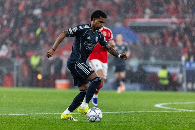 Rodrygo ( Real Madrid ) in action during the match between SL Benfica and Real Madrid CF, valid for UEFA Champions League 2025 2026 at Estadio Lisboa e Benfica on 28 January 2026. Lisbon Estadio Sport Lisboa e Benfica Lisbon Portugal Copyright: xIMAGOx xPRIMExSPORTSxIMAGESx xFILIPExOLIVEIRAx