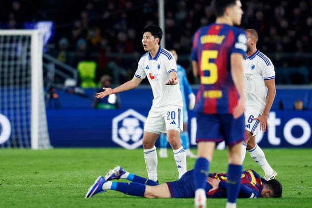 Junnosuke Suzuki (Copenhagen), JANUARY 28, 2026 - Football Soccer : UEFA Champions League match between FC Barcelona, Barca 4-1 FC Copenhagen at Spotify Camp Nou in Barcelona, Spain. Noxthirdxpartyxsales  aflo_317761531