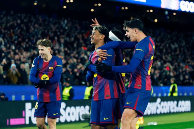 Lamine Yamal, Barcelona team group, Mannschaftsbild, Totale (Barcelona), JANUARY 28, 2026 - Football Soccer : UEFA Champions League match between FC Barcelona, Barca 4-1 FC Copenhagen at Spotify Camp Nou in Barcelona, Spain. Noxthirdxpartyxsales  aflo_317761553
