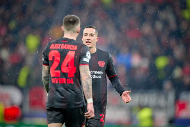 LEVERKUSEN, GERMANY - 1 JANUARY, 2023: Lucas Vazquez - The UEFA Champions League football match between Bayer 04 Leverkusen vs Villareal FC at BayArena.  Copyright: xVitaliixKliuievx