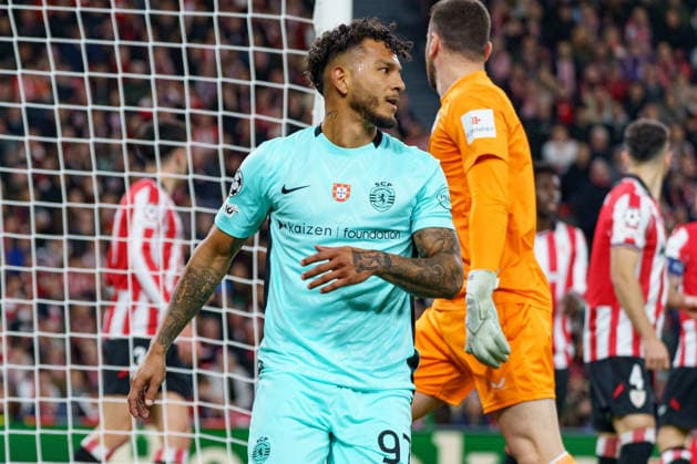Luis Suarez seen during UEFA Champions League phase game between teams of Athletic Club and Sporting CP (Mickael Ducint Ball Raw Images) Bilbao San Mames Spain Copyright: xMickaelxDucintx AthleticSporting2526-116