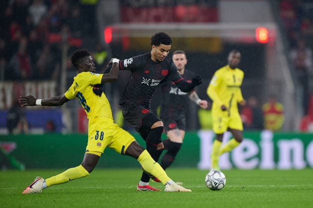 LEVERKUSEN, GERMANY - 1 JANUARY, 2023: Malik Tillman - The UEFA Champions League football match between Bayer 04 Leverkusen vs Villareal FC at BayArena.  Copyright: xVitaliixKliuievx