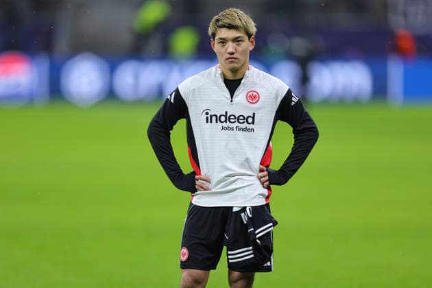 28.01.2026, Fussball UEFA Champions League, Eintracht Frankfurt - Tottenham Hotspur, emonline, emspor, v.l., Ritsu Doan (Eintracht Frankfurt) enttaeuscht, enttaeuscht schauend, dissapointed, traurig, frustiert, frust, gefrustet, frustrated DFL DFB REGULATIONS PROHIBIT ANY USE OF PHOTOGRAPHS AS IMAGE SEQUENCES AND OR QUASI-VIDEO. xdcx *** 28 01 2026, Football UEFA Champions League, Eintracht Frankfurt Tottenham Hotspur, emonline, emspor, v l , Ritsu Doan Eintracht Frankfurt enttaeuscht, enttaeuscht looking, dissapointed, sad, frustiert, frust, frustrated DFL DFB REGULATIONS PROHIBIT ANY USE OF PHOTOGRAPHS AS IMAGE SEQUENCES AND OR QUASI VIDEO xdcx Copyright: HMBxMedia Claus