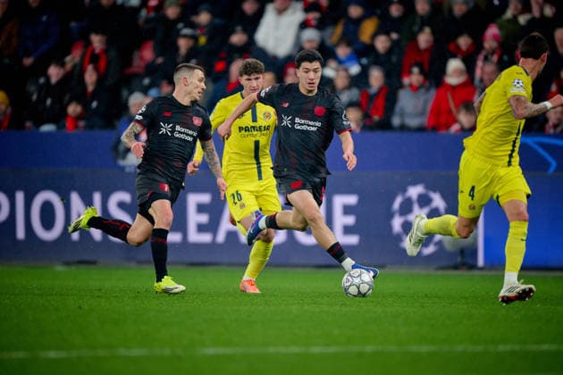 LEVERKUSEN, GERMANY - 28 JANUARY, 2026: Ibrahim Maza - The UEFA Champions League football match between Bayer 04 Leverkusen vs Villareal FC at BayArena.  Copyright: xVitaliixKliuievx