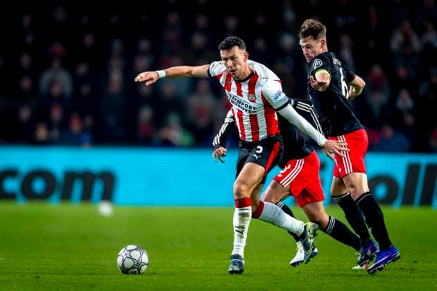 PSV Eindhoven forwarder Ivan Periï¿½ic during the match PSV Eindhoven vs FC Bayern Munchen at the Philips stadium for the Champions League - League phase - Matchday 8 season 2025-2026 in EINDHOVEN, Netherlands on 28 01 2026, (Photo by Marcel van Dorst EYE4IMAGES) -