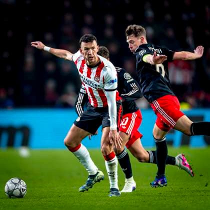 PSV Eindhoven forwarder Ivan Periï¿½ic during the match PSV Eindhoven vs FC Bayern Munchen at the Philips stadium for the Champions League - League phase - Matchday 8 season 2025-2026 in EINDHOVEN, Netherlands on 28 01 2026, (Photo by Marcel van Dorst EYE4IMAGES) -