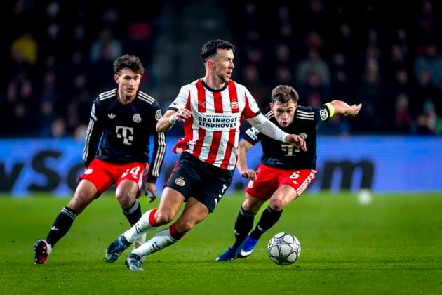 PSV Eindhoven forwarder Ivan Periï¿½ic during the match PSV Eindhoven vs FC Bayern Munchen at the Philips stadium for the Champions League - League phase - Matchday 8 season 2025-2026 in EINDHOVEN, Netherlands on 28 01 2026, (Photo by Marcel van Dorst EYE4IMAGES) -