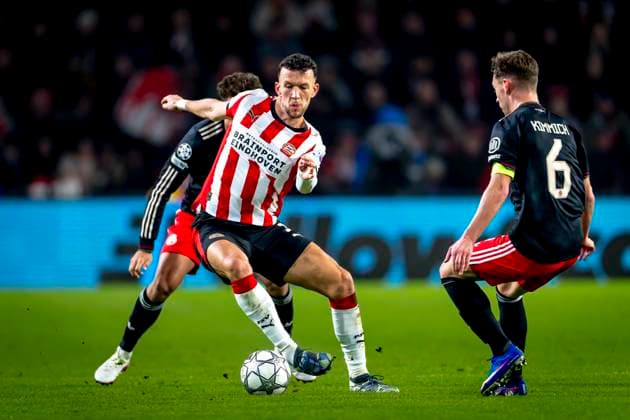 PSV Eindhoven forwarder Ivan Periï¿½ic during the match PSV Eindhoven vs FC Bayern Munchen at the Philips stadium for the Champions League - League phase - Matchday 8 season 2025-2026 in EINDHOVEN, Netherlands on 28 01 2026, (Photo by Marcel van Dorst EYE4IMAGES) -