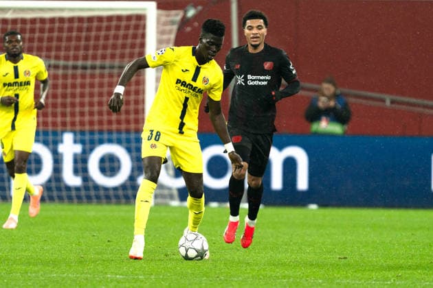 UEFA Champions League 2025 26 Bayer 04 Leverkusen vs. Villarreal CF 8. Spieltag der Ligaphase Mittwoch, 28.01.2026 BayArena (Nordrhein-Westfalen, Deutschland) Alassane Diatta Copyright: xCelinaxLeiersx