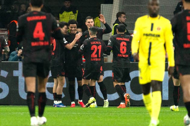 UEFA Champions League 2025 26 Bayer 04 Leverkusen vs. Villarreal CF 8. Spieltag der Ligaphase Mittwoch, 28.01.2026 BayArena (Nordrhein-Westfalen, Deutschland) Tor zum 1:0 durch Malik Tillman ( 10) Jubel Freude Emotionen Torjubel Copyright: xCelinaxLeiersx