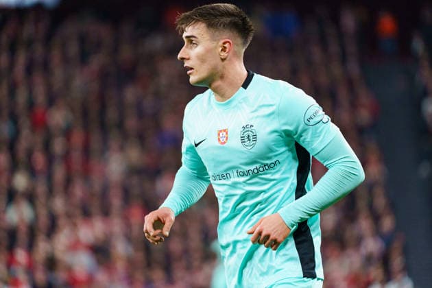 Ivan Fresneda seen during UEFA Champions League phase game between teams of Athletic Club and Sporting CP (Mickael Ducint Ball Raw Images) Bilbao San Mames Spain Copyright: xMickaelxDucintx AthleticSporting2526-183