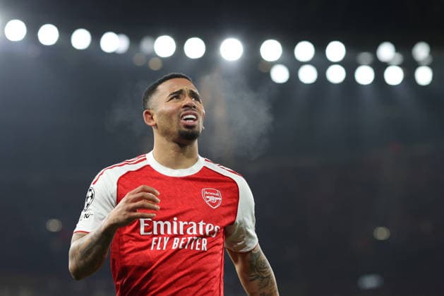 Arsenal v Kairat 28th January 2026, London - UEFA Champions League Football, Group Stage - Arsenal v Kairat - Gabriel Jesus of Arsenal - Photo: Charlotte Wilson Offside. London UK Copyright: xCharlottexWilsonx xOffsidexOffside