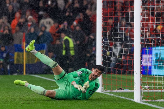 Estadio da Luz Thibaut Courtois of Real Madrid CF in action during the UEFA Champions League 2025 26 League Phase MD8 match between SL Benfica and Real Madrid C.F. at on January 28, 2026 in Lisbon, Portugal. UEFA Champions League 2025 26 League Phase MD8 - SL Benfica vs Rea Madrid CF (Valter Gouveia SPP) Copyright: xValterxGouveia SPPx spp-en-VaGo-VG_L6421