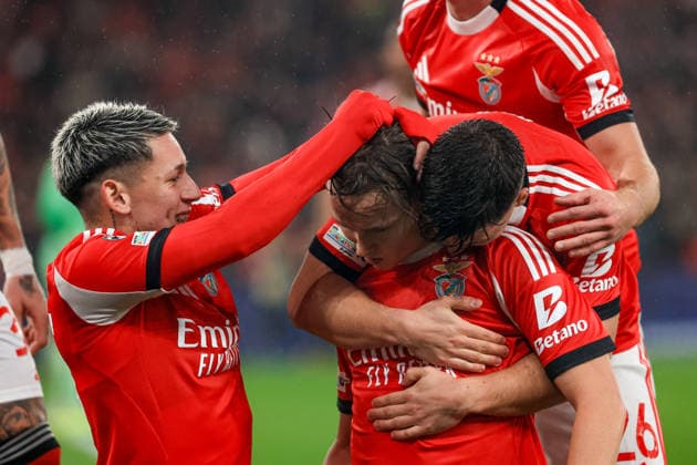 Estadio da Luz Andreas Schjelderup of SL Benfica celebrates after scoring the team s third goal during the UEFA Champions League 2025 26 League Phase MD8 match between SL Benfica and Real Madrid C.F. at on January 28, 2026 in Lisbon, Portugal. UEFA Champions League 2025 26 League Phase MD8 - SL Benfica vs Rea Madrid CF (Valter Gouveia SPP) Copyright: xValterxGouveia SPPx spp-en-VaGo-VG_L6503