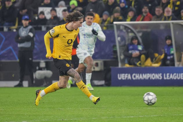 28.01.2026, xgrfx, Fussball UEFA Champions League , Borussia Dortmund - Inter Mailand v.l. Fabio Silva (Borussia Dortmund) (DFL DFB REGULATIONS PROHIBIT ANY USE OF PHOTOGRAPHS as IMAGE SEQUENCES and or QUASI-VIDEO) Signal Iduna Park