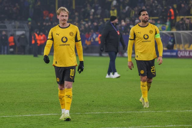 28.01.2026, xgrfx, Fussball UEFA Champions League , Borussia Dortmund - Inter Mailand v.l. Julian Brandt, Emre Can (Borussia Dortmund) (DFL DFB REGULATIONS PROHIBIT ANY USE OF PHOTOGRAPHS as IMAGE SEQUENCES and or QUASI-VIDEO) Signal Iduna Park