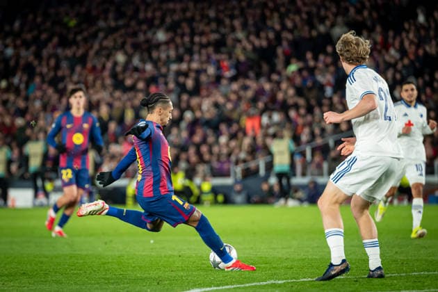 UEFA Champions League FC Barcelona, Barca Vs Copenhagen in Barcelona, Spain - 28 Jan 2026 Raphael Dias Belloli Raphinha of FC Barcelona seen in action during a UEFA Champions League match between FC Barcelona and Copenhagen at Spotify Camp Nou. Final score FC Barcelona 4 :1 Copenhagen Barcelona Spain Copyright: xFelipexMondinox xSOPAxImagesx SP0744-1722