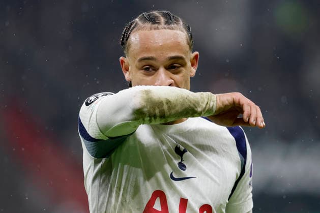 Xavi Simons (Tottenham Hotspur, 7), 28.01.2026, Soccer, Eintracht Frankfurt vs Tottenham Hotspur - UEFA Champions League, GER, Frankfurt, Deutsche Bank Park. Copyright: HMBxMedia xHeikoxBecker