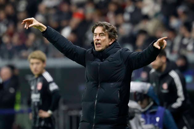 Coach Thomas Frank (Tottenham Hotspur), 28.01.2026, Soccer, Eintracht Frankfurt vs Tottenham Hotspur - UEFA Champions League, GER, Frankfurt, Deutsche Bank Park. Copyright: HMBxMedia xHeikoxBecker
