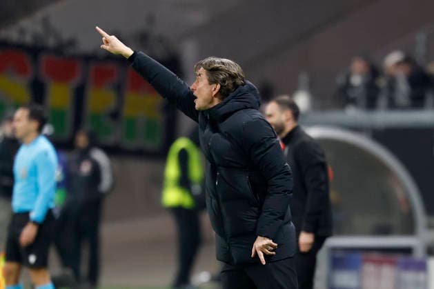 Coach Thomas Frank (Tottenham Hotspur) 28.01.2026, Soccer, Eintracht Frankfurt vs Tottenham Hotspur - UEFA Champions League, GER, Frankfurt, Deutsche Bank Park. Copyright: HMBxMedia xHeikoxBecker