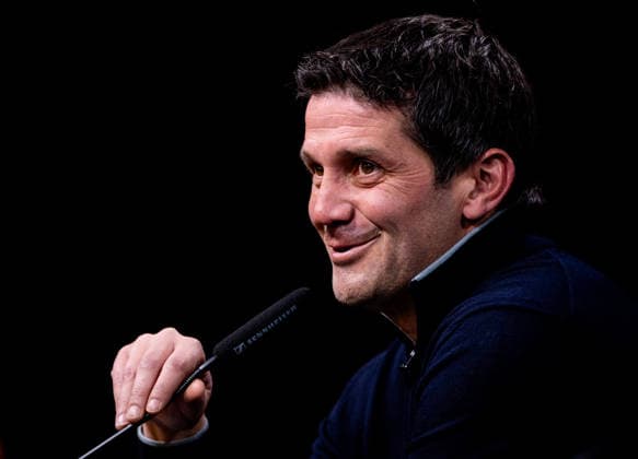 DORTMUND, GERMANY - JANUARY 28: FC Internazionale head coach Cristian Chivu attends a press conference, PK, Pressekonferenz after the UEFA Champions League 2025 26 League Phase MD8 match between Borussia Dortmund and FC Internazionale Milano at BVB Stadion Dortmund on January 28, 2026 in Dortmund, Germany. (Photo by Rene Nijhuis) SPO  Copyright: xRenexNijhuis
