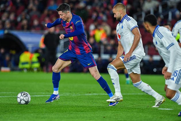 FC Barcelona, Barca v FC COPENHAGUE SPOTIFY CAMP NOU. BARCELONA. January 28, 2026 FC BARCELONA vs FC COPENHAGUE January 28, 2026 Robert Lewandowski (9) of FC Barcelona during the soccer match corresponding to the eigth match of the group stage of the UEFA Champions League between FC Barcelona and FC Copenhague at Spotify Camp Nou in Barcelona, Spain. Barcelona ESP Copyright: xS.xRosx
