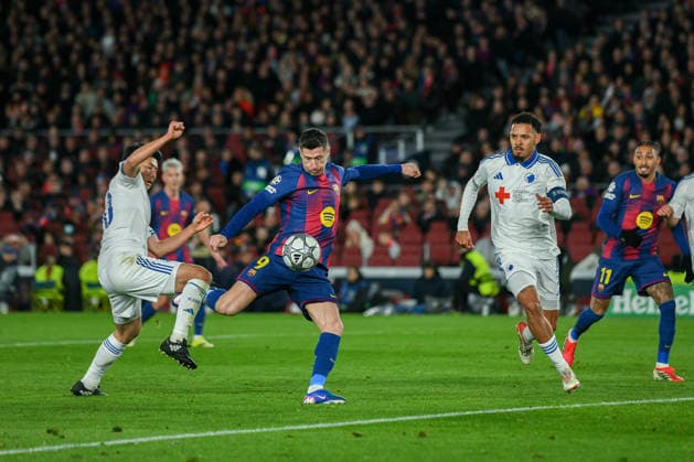 FC Barcelona, Barca v FC COPENHAGUE SPOTIFY CAMP NOU. BARCELONA. January 28, 2026 FC BARCELONA vs FC COPENHAGUE January 28, 2026 Penalty to Robert Lewandowski (9) of FC Barcelona during the soccer match corresponding to the eigth match of the group stage of the UEFA Champions League between FC Barcelona and FC Copenhague at Spotify Camp Nou in Barcelona, Spain. Barcelona ESP Copyright: xS.xRosx