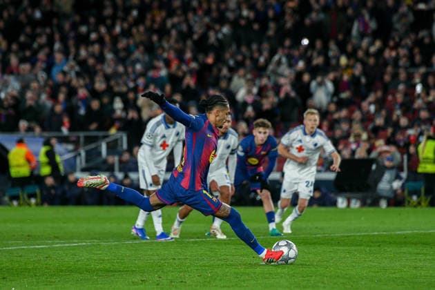FC Barcelona, Barca v FC COPENHAGUE SPOTIFY CAMP NOU. BARCELONA. January 28, 2026 FC BARCELONA vs FC COPENHAGUE January 28, 2026 Raphina (11) of FC Barcelona scores his team s third goal during the soccer match corresponding to the eigth match of the group stage of the UEFA Champions League between FC Barcelona and FC Copenhague at Spotify Camp Nou in Barcelona, Spain. Barcelona ESP Copyright: xS.xRosx