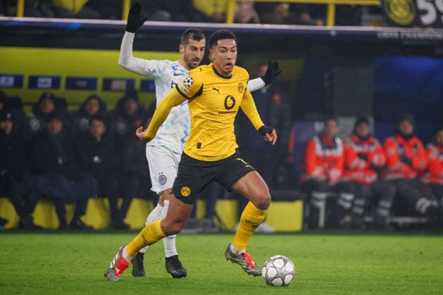 Dortmund, Deutschland 28. Januar 2026: Champions League - 2025 2026 - Borussia Dortmund vs. Inter Mailand Im Bild: v.li. im Zweikampf Henrikh Mkhitaryan (Inter) und Jobe Bellingham (BVB) Signal Iduna Park Nordrhein Westfalen Copyright: xFotostandx xFantinix