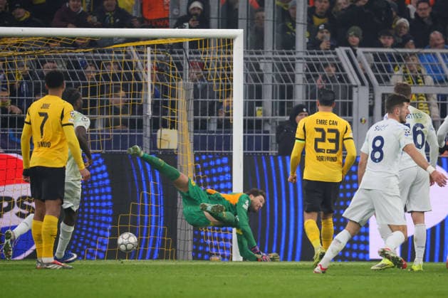 Dortmund, Deutschland 28. Januar 2026: Champions League - 2025 2026 - Borussia Dortmund vs. Inter Mailand Im Bild: Torschütze Federico Dimarco (Inter), nicht im Bild, macht das Tor zum 1:0 für Mailand Signal Iduna Park Nordrhein Westfalen Copyright: xFotostandx xFantinix