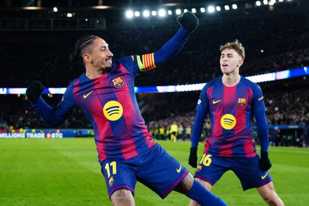 ESP: FC Barcelona, Barca v FC Copenhaguet. UEFA Champions League. Matchday 8. Raphael Dias Belloli Raphinha of FC Barcelona celebrates after scoring the 3-1 with his teammate Fermin Lopez during the UEFA Champions League match, match day 8, between FC Barcelona and FC Copenhague, Spotify Camp Nou Stadium on January 28, 2026 in Barcelona, Spain. kpng Copyright: xBaguxBlancox xPRESSINx PS_260128_BAR_COP_2526_515