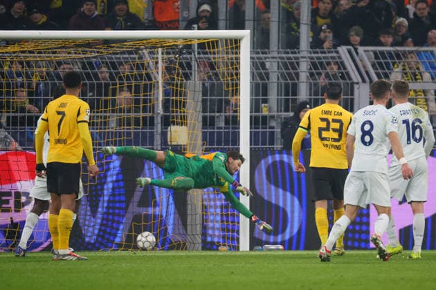 Dortmund, Deutschland 28. Januar 2026: Champions League - 2025 2026 - Borussia Dortmund vs. Inter Mailand Im Bild: Torschütze Federico Dimarco (Inter), nicht im Bild, macht das Tor zum 1:0 für Mailand Signal Iduna Park Nordrhein Westfalen Copyright: xFotostandx xFantinix