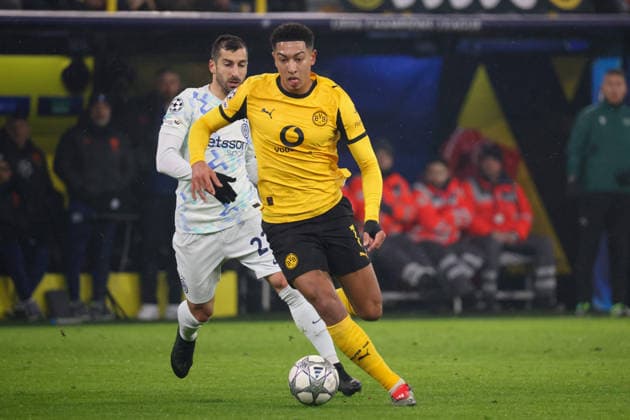 Dortmund, Deutschland 28. Januar 2026: Champions League - 2025 2026 - Borussia Dortmund vs. Inter Mailand Im Bild: v.li. im Zweikampf Henrikh Mkhitaryan (Inter) und Jobe Bellingham (BVB) Signal Iduna Park Nordrhein Westfalen Copyright: xFotostandx xFantinix
