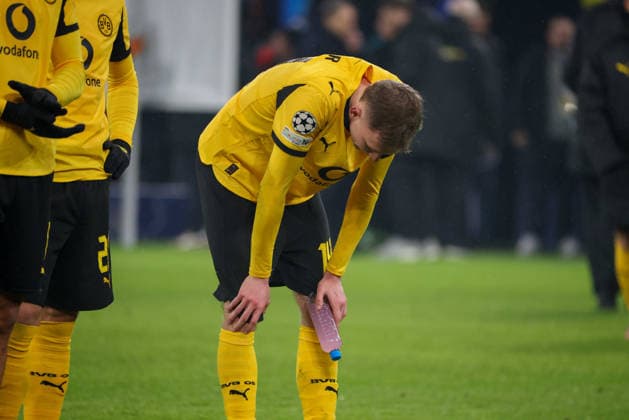 Dortmund, Deutschland 28. Januar 2026: Champions League - 2025 2026 - Borussia Dortmund vs. Inter Mailand Im Bild: Maximilian Beier (BVB) enttäuscht nach der Niederlage gegen Inter Mailand Signal Iduna Park Nordrhein Westfalen Copyright: xFotostandx xFantinix