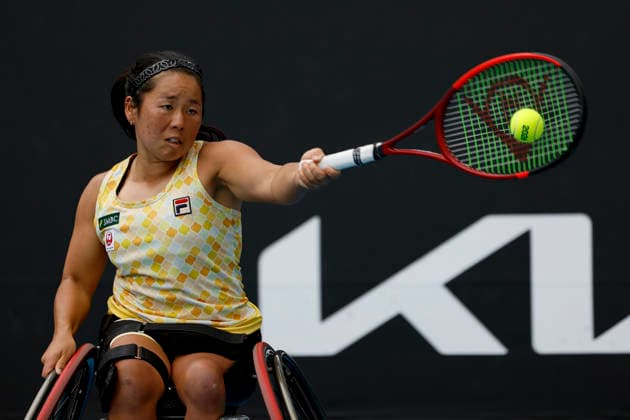 TENNIS AUSTRALIAN OPEN, Yui Kamiji of Japan in action during her women™s wheelchair doubles semifinal on day 12 of the 2026 Australian Open tennis tournament at Melbourne Park in Melbourne, Thursday, January 29, 2026. ( NO ARCHIVING MELBOURNE VICTORIA AUSTRALIA  Copyright: xROBxPREZIOSOx 20260129148330729453