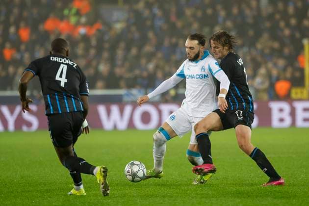 Football UEFA Champions League J8 match Bruges Brugge - Marseille PHOTOPQR LA PROVENCE SPEICH Frederic ; Bruges ; 28 01 2026 ; Football UEFA Champions League Phase de ligue Journee 8 Match Club Bruges KV - Olympique de Marseille ( OM ) au Stade Stade Jan-Breydel de Bruges (Belgique) Amine GOUIRI (Marseille) Bruges Autre France  Copyright: xPHOTOPQR LAxPROVENCE MAXPPPxSPEICHxFredericx 20260128PVL2916 20260128PVL2916