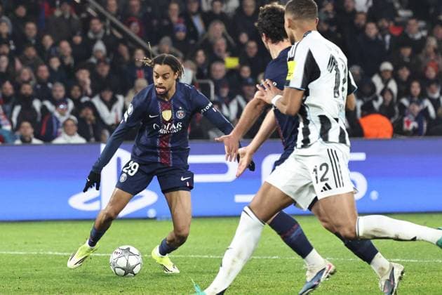 CHAMPION S LEAGUE PSG NEWCASTLE PHOTOPQR LE PARISIEN LP Fred Dugit ; Paris ; 28 01 2026 ; Sports Parc des Princes, Paris (XVIe), le 28 01 2026 Ligue des Champions Psg-Newcastle Bradley Barcola (29) LP Fred Dugit