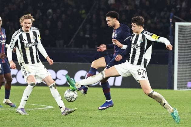 CHAMPION S LEAGUE PSG NEWCASTLE PHOTOPQR LE PARISIEN LP Fred Dugit ; Paris ; 28 01 2026 ; Sports Parc des Princes, Paris (XVIe), le 28 01 2026 Ligue des Champions Psg-Newcastle Warren Zaire-Emery (33) et Lewis Miley (67) LP Fred Dugit