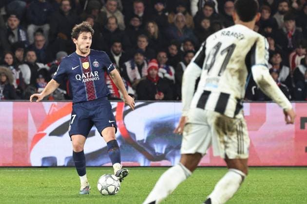 CHAMPION S LEAGUE PSG NEWCASTLE PHOTOPQR LE PARISIEN LP Fred Dugit ; Paris ; 28 01 2026 ; Sports Parc des Princes, Paris (XVIe), le 28 01 2026 Ligue des Champions Psg-Newcastle Joao Neves (87) LP Fred Dugit