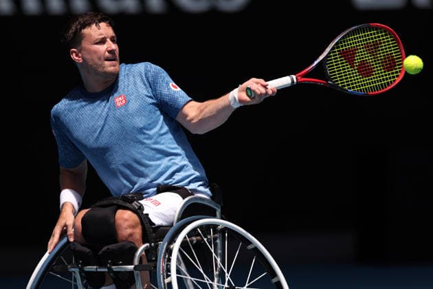 Gordon Reid during his Men s Wheelchair Singles quarter final match Australian Open tennis tournament, Day Twelve, Melbourne Park, Australia - 29 Jan 2026Melbourne Melbourne Park Victoria (VIC) Australia  Copyright: xEllaxLing Shutterstockx 16455615e