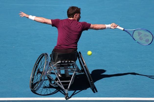 Alfie Hewett during his Men s Wheelchair Singles quarter final match Australian Open tennis tournament, Day Twelve, Melbourne Park, Australia - 29 Jan 2026Melbourne Melbourne Park Victoria (VIC) Australia  Copyright: xEllaxLing Shutterstockx 16455615q