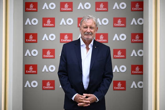 TENNIS AUSTRALIAN OPEN, Australian sailor John Bertrand arrives to pose for a photo at a hospitality marquee during Day 12 of the 2026 Australian Open tennis tournament at Melbourne Park in Melbourne, Thursday, January 29, 2026. ( NO ARCHIVING MELBOURNE VICTORIA AUSTRALIA  Copyright: xJOELxCARRETTx 20260129129038670094