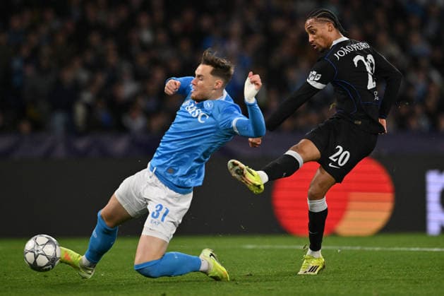 CALCIO - UEFA Champions League - SSC Napoli vs Chelsea FC Joao Pedro of Chelsea F.C. cscores the goal for 2-3 during the UEFA Champions League phase day 8 football match between S.S.C. Napoli and Chelsea F.C. at the Diego Armando Maradona Stadium on January 27, 2026 in Naples, Italy. Naples Italy  Copyright: xIPAxSport ABACAx