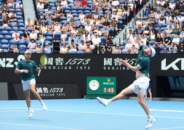 TENIS AUSTRALIAN OPEN 2026 29012026 N Z JAN ZIELINSKI I LUKE JOHNSON POLFINAL DEBEL AUSTRALIAN OPEN W MELBOURNE MARCIN CHOLEWINSKI NEWSPIX.PL TENIS AUSTRALIAN OPEN 2026 29012026 JAN ZIELINSKI AND LUKE JOHNSON IN THE SEMIFINAL DOUBLE GAME OF AUSTRALIAN OPEN IN MELBOURNE NEWSPIX.PL --- newspix.pl 